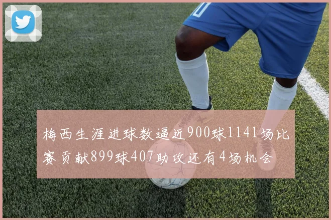 梅西生涯进球数逼近900球1141场比赛贡献899球407助攻还有4场机会